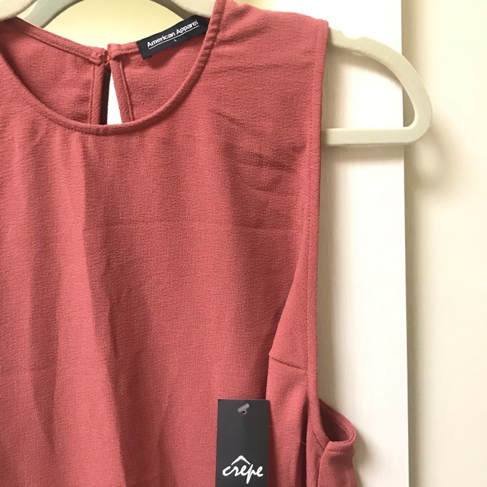NWT American Apparel Crepe Trapeze/Swing Dress